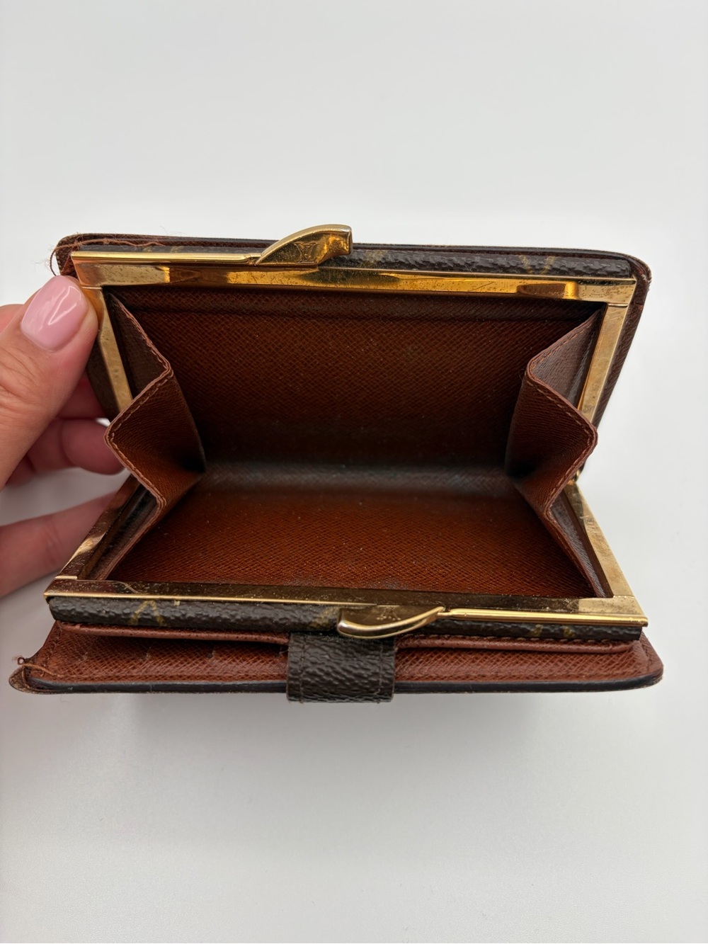 Louis Vuitton Monogram Viennois Kiss-Lock Wallet Monogram Canvas CA0041 Vintage - Picture 4 of 14